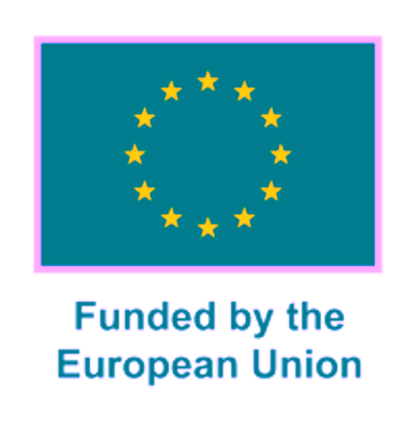 Logo with European Union Flag and text: "Funded by the European Union"